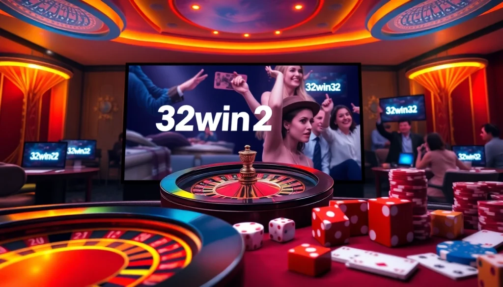 Experience the thrill of winning at 32win32 with luxurious casino elements and high-stakes excitement.
