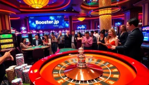 Engaging players at a vibrant casino showcase thrilling moments with Boosterjp games and experiences.