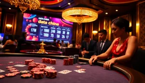 Engaging casino scene showcasing high-stakes gambling and real-time data china analytics.