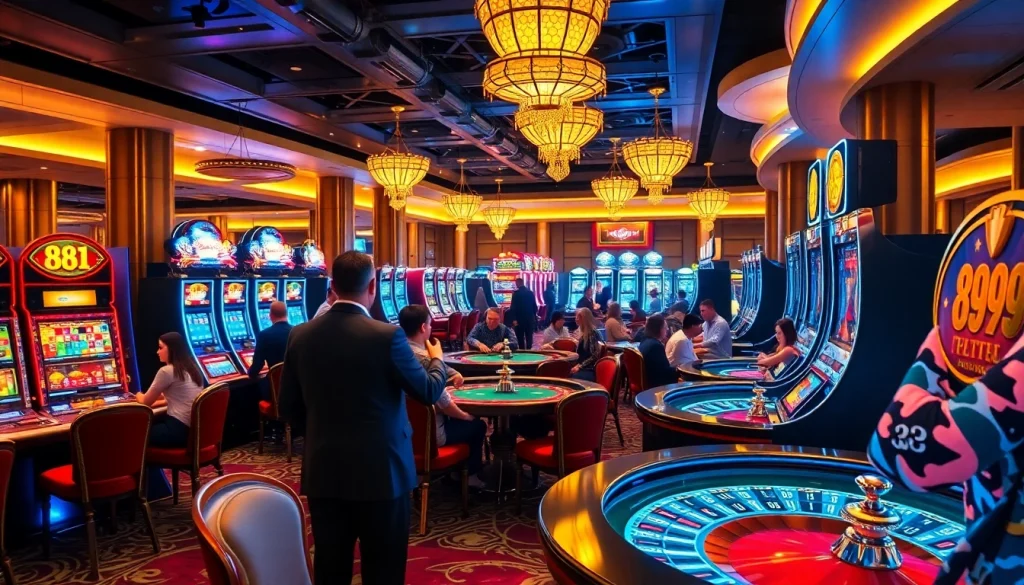 Experience the thrill of winning at 88i casino games with vibrant slot machines and poker tables.