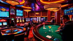 Excited players winning at the slot machines in 789CLUB's casino atmosphere.