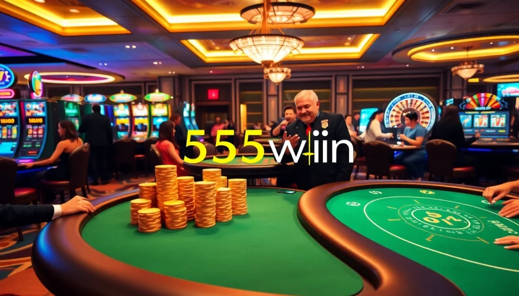 Experience the excitement of 555win at an upscale casino with thrilling games.