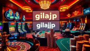 Engage in thrilling casino games at gilajp with vibrant slot machines and roulette tables.